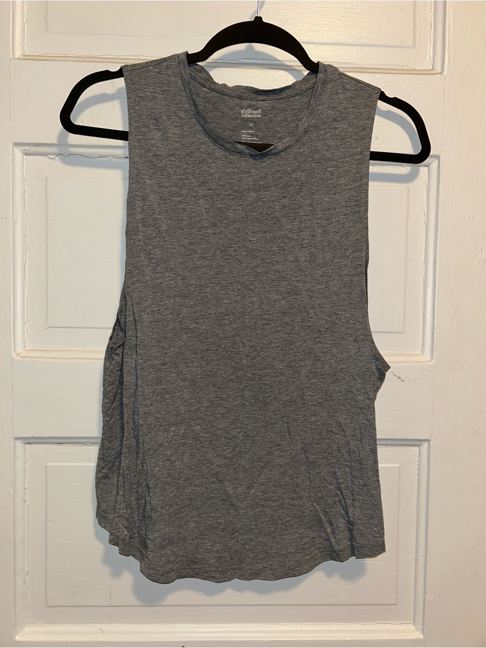 Grey women’s sleeveless tank by girlfriend collective